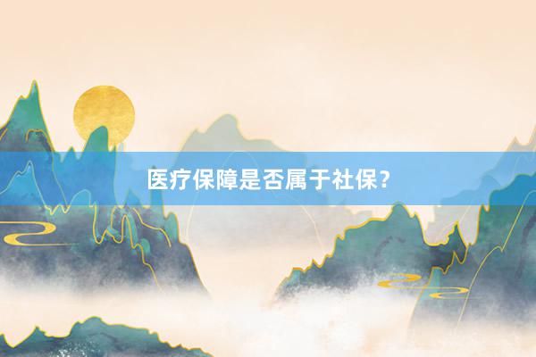 医疗保障是否属于社保？